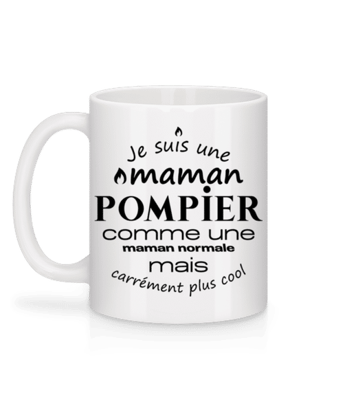 Aperçu: Maman Pompier Cool - Mug en céramique blanc - Blanc - Derrière