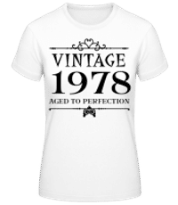 Vintage 1978 Perfection - T-shirt standard Femme - Blanc - Devant