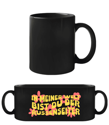 Du Der Aussenseiter - Schwarze Tasse - Schwarz - Vorne