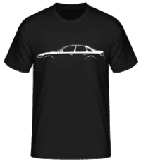 'Audi A4 (B8)' Silhouette - Männer Basic T-Shirt - Schwarz - Vorne