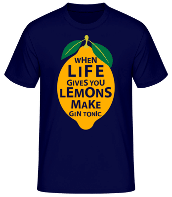 When Life Gives You Lemons - Männer Basic T-Shirt - Marine - Vorne