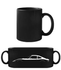 'Opel GT' Silhouette - Schwarze Tasse - Schwarz - Vorne