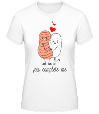 You Complete Me - Frauen Basic T-Shirt - Weiß - Vorne