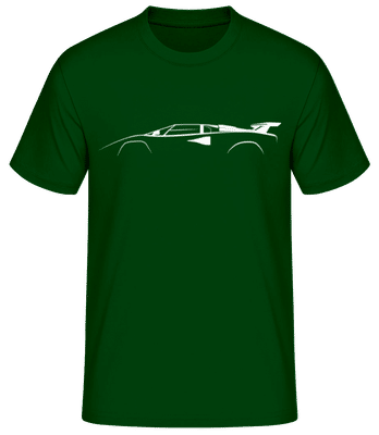 'Lamborghini Countach LP400' Silhouette - Men's Basic T-Shirt - Bottle green - Front