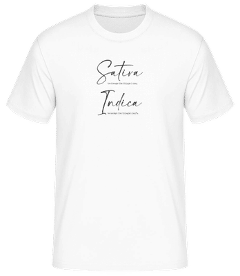 Sativa Indica - Men's B&C T-Shirt - White - Front