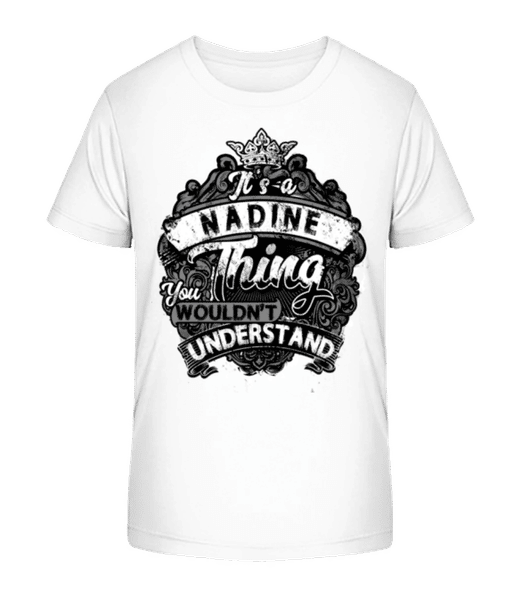 It's A Nadine Thing - T-shirt bio Enfant Stanley Stella 2.0 - Blanc - Devant