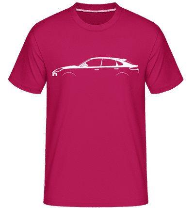 'Porsche Cayenne Turbo GT' Silhouette - Shirtinator Men's T-Shirt - Magenta - Front