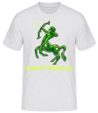 Mecha Robotic Zodiac Sign Sagittarius - T-shirt standard Homme - Gris chiné - Devant