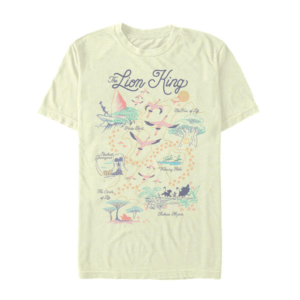 Aperçu: Disney - Le Roi lion - Skupina Map of the World - Homme T-shirt - Crème - Devant Aperçu: Disney - Le Roi lion - Skupina Map of the World - Homme T-shirt - Crème - Devant