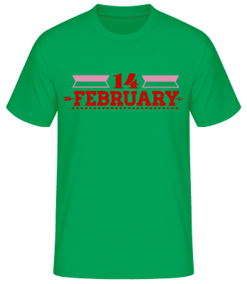 14 February Valentine - Men's B&C T-Shirt - Kelly green - Front
