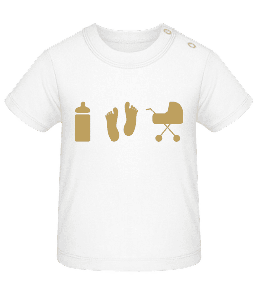 Aperçu: Motifs De Bébé - T-shirt Bébé - Blanc - Devant