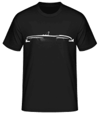 'Mercedes 300 SL Roadster' Silhouette - Männer Basic T-Shirt - Schwarz - Vorne