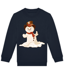 Schneemann mit Hut Schwarz · Kinder Standard Pullover