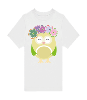 Hibou Avec Fleurs - T-shirt homme B&C - Blanc - Devant