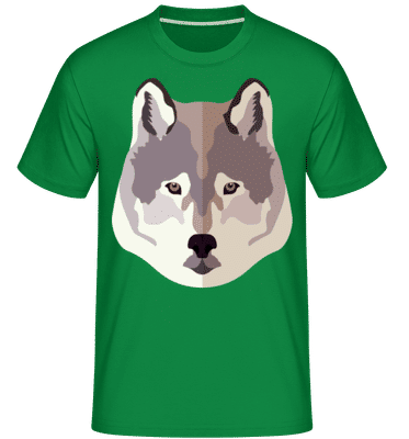 Loup Comic Ombre -  T-Shirt Shirtinator homme - Vert irlandais - Devant