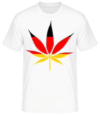 Cannabis Flag Germany - Men's Basic T-Shirt - White - Front