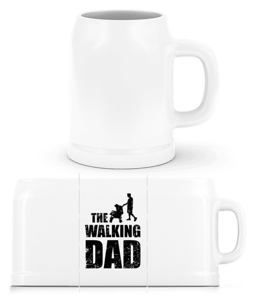 Aperçu: The Walking Dad - Chope de bière - Blanc - Devant