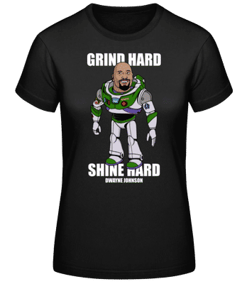Dwayne Johnson Buzz Lightyear - Women's Basic T-Shirt - Black - Front