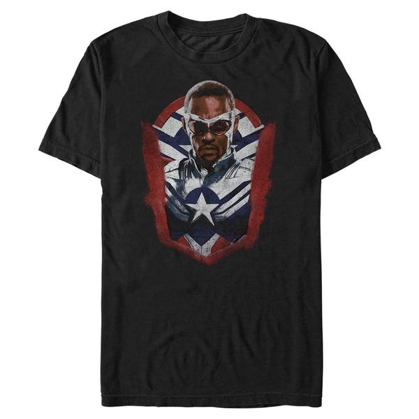 Aperçu: Marvel - Falcon et le soldat de l'hiver - Captain America All The Shield - Homme T-shirt - Noir - Devant