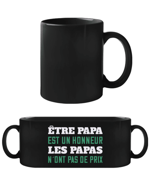 Aperçu: Être Papa Est Un Honneur - Tasse Noire - Noir - Devant