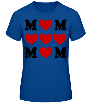 Amour Maman Cœur - T-shirt standard Femme - Bleu royal - Devant