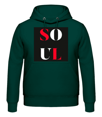 Soul Mate - Pánská mikina s kapucí - Bottle green - Napřed
