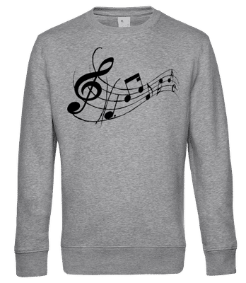 Music Notes Black 1 - Men's standard sweatshirt - Heather grey - Front