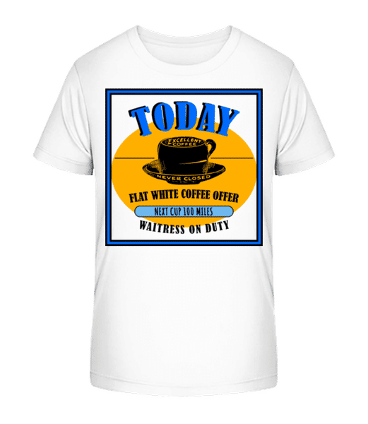 Aperçu: Flat White Coffee Offer - T-shirt bio Enfant Stanley Stella 2.0 - Blanc - Devant