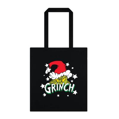 The Grinch - Le Grinch - Graphique étoiles du Père Noël - Noël - Tote Bag - Noir - Devant