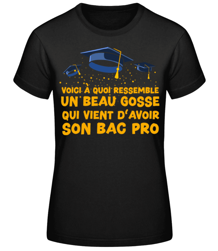 Aperçu: D‘avoir Son Bac Pro - T-shirt standard Femme - Noir - Devant