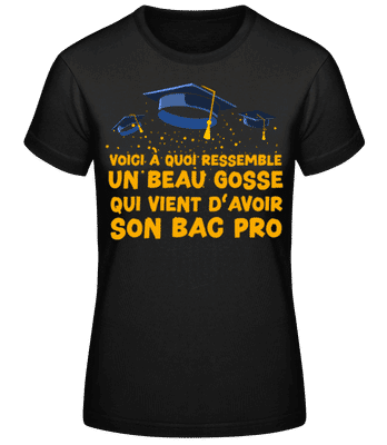 D‘avoir Son Bac Pro - T-shirt standard Femme - Noir - Devant