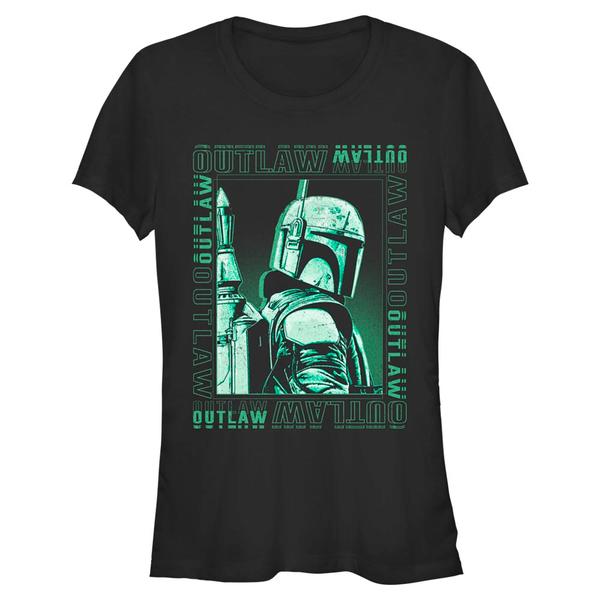 Star Wars - Book of Boba Fett - Boba Fett Punk Outlaw - Femme T-shirt - Noir - Devant