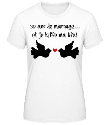 30 Ans De Mariage - T-shirt standard Femme - Blanc - Devant