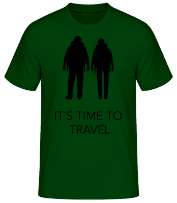 It's Time To Travel - T-shirt homme B&C - Vert bouteille - Devant