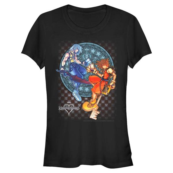 Aperçu: Disney - Kingdom Hearts - Sora & Riku Strength Tested - Femme T-shirt - Noir - Devant