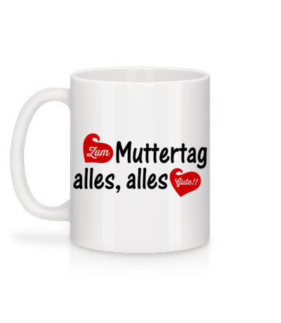 Alles Gute Zum Muttertag - Tasse - Weiß - Hinten