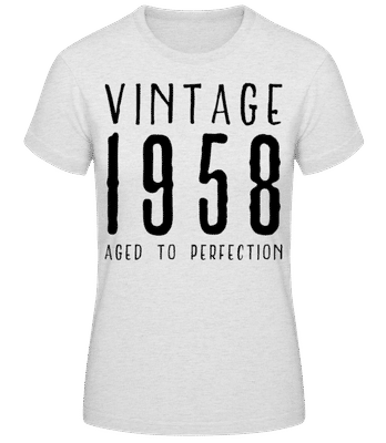 Vintage 1958 Aged To Perfection - Camiseta para mujer B&C - Gris moteado - delante