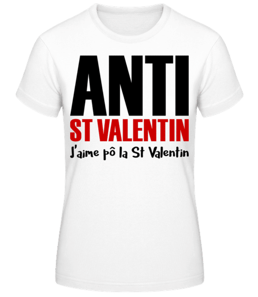 Aperçu: Anti St Valentin Bold - T-shirt femme B&C - Blanc - Devant
