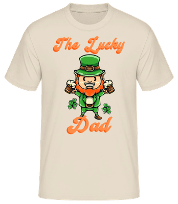 St Patrick's Day Lucky Dad - Men's Basic T-Shirt - Cream - Front