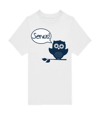 Servus! - Eule - Kinder T-Shirt B&C - Weiß - Vorne