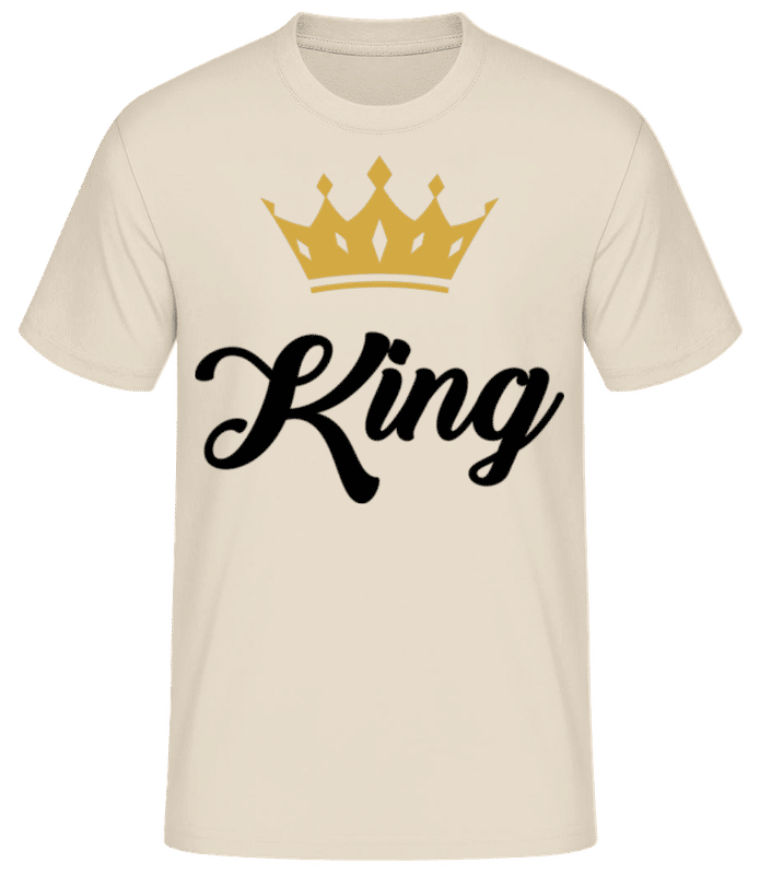 Preview: King - Men's Basic T-Shirt - Cream - Front