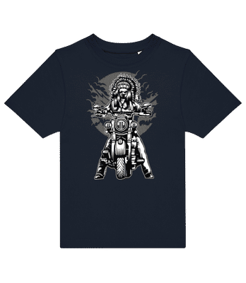 Indian Chief Motorcycle - T-shirt enfants B&C - Bleu marine - Devant