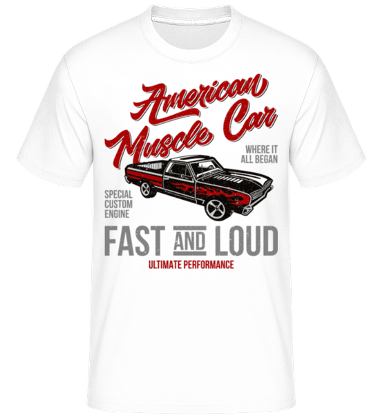 Preview: American Muscle Car -  Shirtinator Men's T-Shirt - White - Front