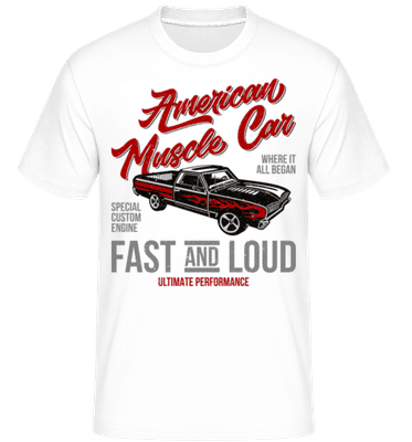 American Muscle Car -  Shirtinator Men's T-Shirt - White - Front
