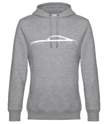 'Audi TT 2006' Silhouette - Unisex premium mikina - Melírovo šedá - Predné