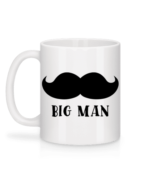 Aperçu: Big Man Mustache - Mug en céramique blanc - Blanc - Derrière