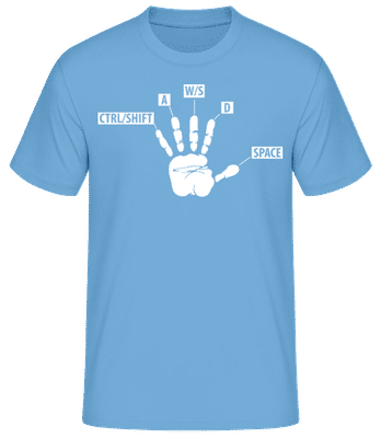 Gaming Hand - T-shirt standard Homme - Bleu clair - Devant