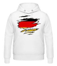Flag à raccourci Allemagne - Sweat à capuche Homme - Blanc - Devant