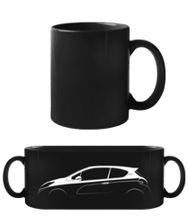 'Peugeot 208 GTi 2012' Silhouette · Black Mug