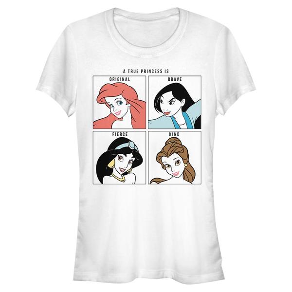 Aperçu: Disney - Princesses Disney - Skupina Portrait Power - Femme T-shirt - Blanc - Devant